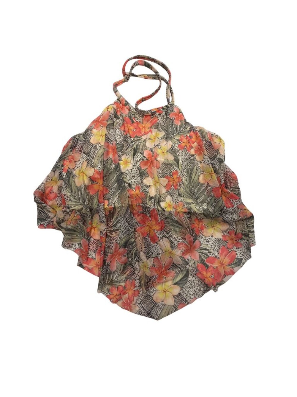 Coco Reef Floral Halter Bikini Top 36DD Bra-Sized PerfectionFit UnderwireNylon/S